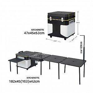 Outdoor Portable Foldable Mobile Kitchen Cooking Station