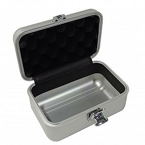 Aluminum small case with foam padding