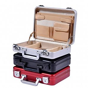 Hard Aluminum Briefcase Attache Case,Camera Instrument Transport Box