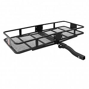Steel Hitch Mount Cargo Carrier Basket - Luggage Rack Fits 2\" Receiver